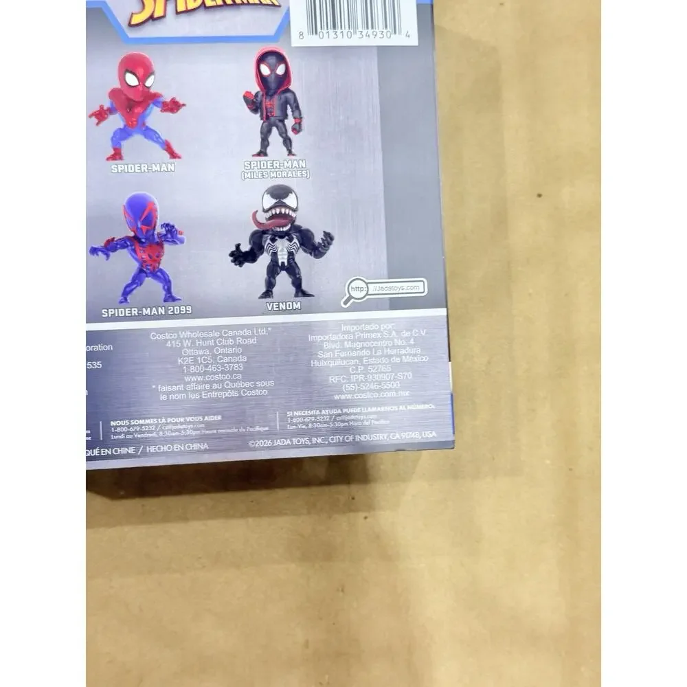 Marvel Spider-Man 2.5” Diecast Metal Figure 4 Pack Jada Toys MetalFigs New Box